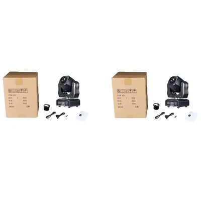 Immagine prodotto di Lampada a testa mobile a LED, 75W super luminosa, fascio gobo a 3 prismi, 2 pezzi, spina UE