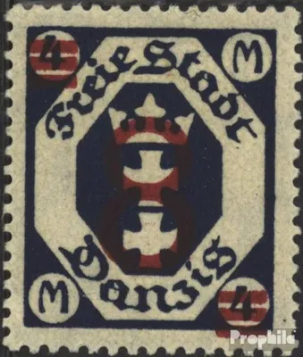 Produktbild von Briefmarken Danzig 1922 Mi 102 (kompl.Ausg.) postfrisch Aushilfsausgabe