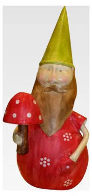 Produktbild von Gartenzwerg Dekofigur aus Metall, handgefertigt, bunt bemalt, Höhe ca. 31 cm