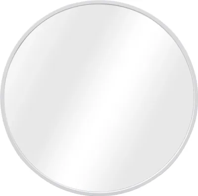 Productafbeelding van Binnen- en buitenspiegel Benjamin - Hangspiegel - Rond - Ø60cm - Wit - Aluminium en glas - Stijlvol design
