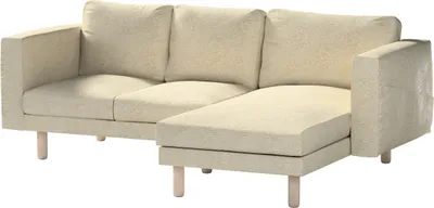 Produktbild von Dekoria Bezug für Norsborg 3-Sitzer Sofa mit Recamiere, beige-golden, Norsborg Bezug für 3-Sitzer Sofa mit Recamiere