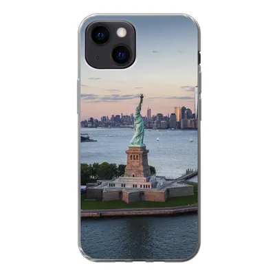 Produktbild von MuchoWow® Handyhülle Schutzhülle Hülle für iPhone 13 mini New York - Freiheitsstatue - Skyline Silikon Softcase Handy Hülle - Softcase