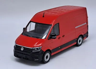 Produktbild von VOLKSWAGEN Crafter L2H2 Rot mit Feuerwehr-Decalbogen - Limitiert auf 504 Ex., ODE143, Maßstab1/43, ODEON