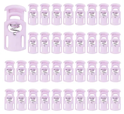 50 Nylon Federkordverschlüsse, hellviolett, 7,9 mm Innendurchmesser