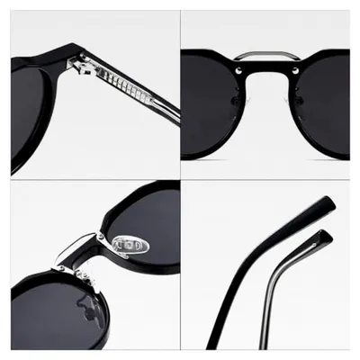 Produktbild von Retro Runde Sonnenbrille für Herren und Damen im Vintage-Stil mit UV400 Schutz