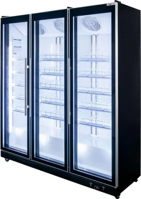 Zdjęcie produktu dla Witryna chłodnicza przeszklona 3-drzwiowa z oświetleniem LED Mega-M DIEGO R168 Prestige 1200L 0-10°C