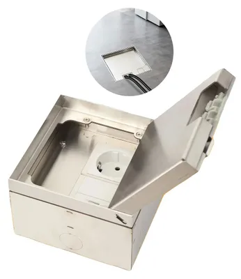 Image de Prise de sol, tension 250V AC, courant 10A, puissance 2500W, matériau : acier inoxydable, à encastrer