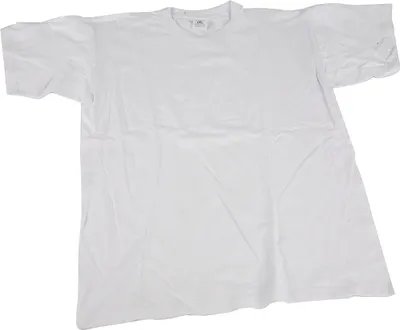 Immagine prodotto di T-shirt bianca con collo rotondo in cotone, taglia s