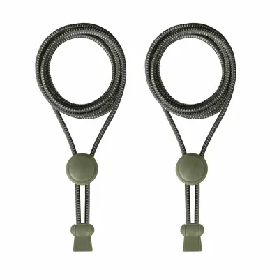 Elastische Schnürsenkel in Grün Olive - Schnellverschluss