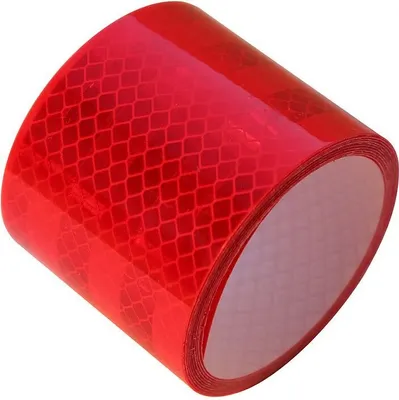 Produktbild von LAS Reflektorband 55mm rot selbstklebend 2 m