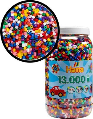 Produktbild von Hama Beads 211-00, Bastelset für Kinder, 5 Jahr(e), PVC, Mehrfarbig, 13000 Stück(e)