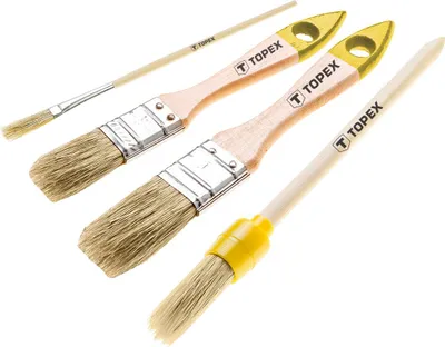Produktbild von TOPEX Malerpinsel-Set, 4-teilig, verschiedene Formen, 20B817