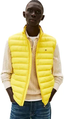 Zdjęcie produktu dla Kamizelka męska Tommy Hilfiger MW0MW37677, składana, wykonana z materiałów pochodzących z recyklingu, kolor żółty, rozmiar XS, kolor: Morningside Yellow, rozmiar: XS