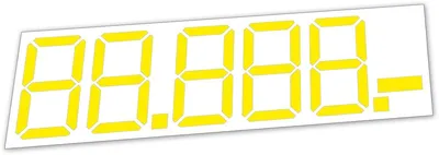 Produktbild von Selbstklebende Zahlen/ Ziffern zum Aufbringen auf Frontscheibe, einfach zu lösen, Maße 1160 x 240 mm, Verpackungseinheit: 10 STK