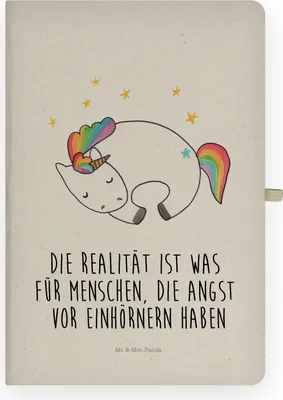 Produktbild von Mr. & Mrs. Panda notizbuch a4 Einhorn Nacht - Transparent - Geschenk, Menschen, Skizzenbuch, Notizheft, Kladde, Realität, Ruhe, Einhörner, Journal, Tagebuch, Unicorn