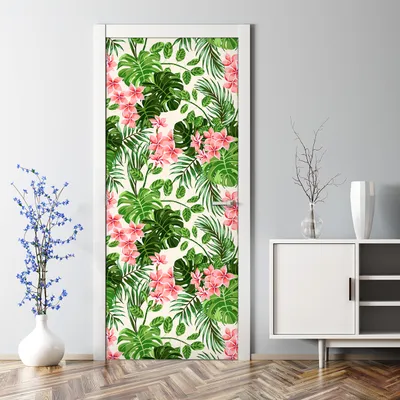 Produktbild von Dekorative Türtapete selbstklebend Tattoo Aufkleber Klebefolie Geometrisches Muster 70 x 200 cm