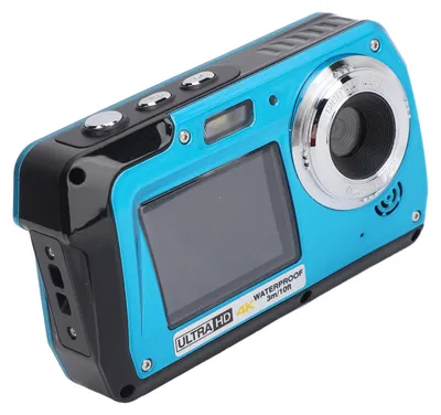 Image de Caméra sous-marine 4K 56 MP, zoom 16x, double écran, batterie 1700 mAh, étanche jusqu'à 3 mètres, idéale pour la natation, le rafting et le surf