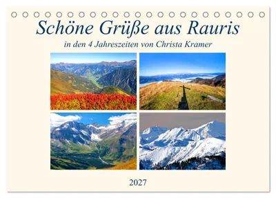Immagine prodotto di Cari saluti da Rauris (calendario da tavolo 2027, formato DIN A5 orizzontale), calendario mensile CALVENDO