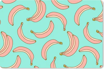 Produktbild von MuchoWow® Schreibtischunterlage Rosa - Banane - Obst - Muster 60x40 cm - XXL Mauspad - Großes Mauspad
