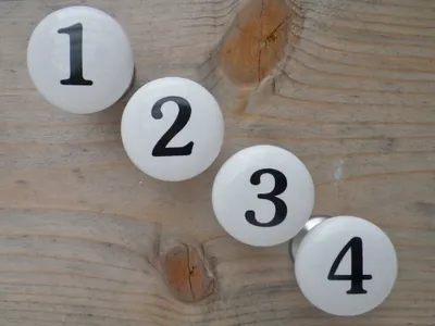 Image de Poignée de meuble Numbers 4pcs ø4cm