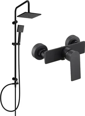 Immagine prodotto di Mexen Tord set doccia esterno con soffione e miscelatore doccia Alexa, nero - 71240200-70
