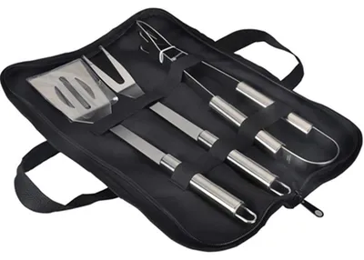 Immagine prodotto di Set di 3 utensili per barbecue con custodia da trasporto