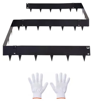 Produktbild von Rasenkante & Beeteinfassung - 6er-Pack - Verzinkter Stahl - L 101.6 cm x H 20.7 cm je Stück - Korrosionsbeständig - Beetumrandung/Mähkante für Gartenwege & Blumenbeete - Silber