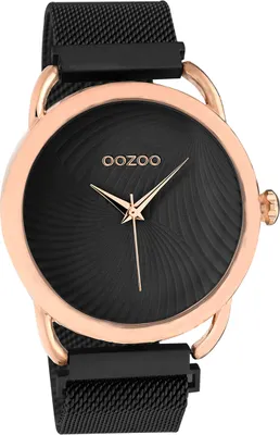 Produktbild von Oozoo Damen Armbanduhr schwarz Analog Timepieces Metallarmband D2UOC10699