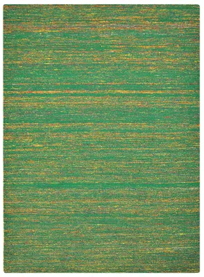 Image de Kelim Sari soie verte (120x180 cm)
