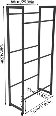 Zdjęcie produktu dla Regał na skrzynki z napojami – 3-poziomowy regał do przechowywania – stal węglowa – 50 kg na poziom – do skrzynek z napojami – wielofunkcyjny – czarny