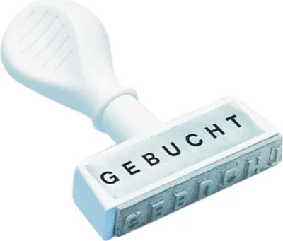 Produktbild von Textstempel -Gebucht- Packung mit 6 Stück