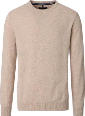 Produktbild von CASAMODA Herren Woll-Pullover Rundhals Regular Lammwollmix Beige L
