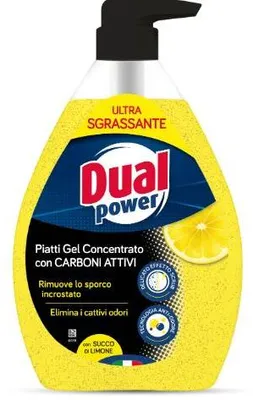 Produktbild von Spülmittel „Concentrato con Carboni Attivi con Succo di Limone“ 600 ml – Dual Power