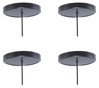 Image de Omgoods - Ensemble de 4 bougeoirs en métal noir