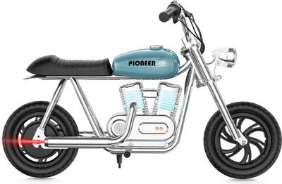 Obrázek produktu pro Hyper Gogo Pioneer APP Dětská elektrická motorka s aplikací, BT, RGB podsvícení, modrá