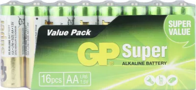 Obrázek produktu pro GP Batteries Super Alkaline AA, Baterie na jedno použití, AA, Alkalický, 1,5 V, 16 kusů, Vícebarevný