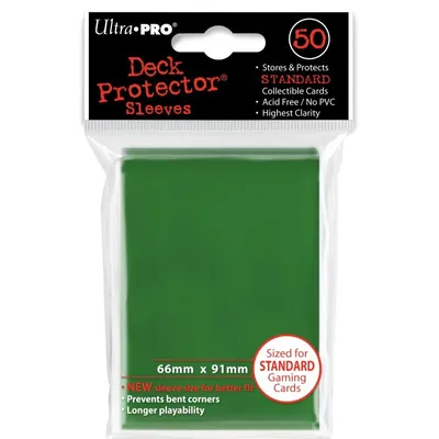 Image de Lot de 50 pochettes Ultra Pro Pro-Gloss format standard 66 x 91 mm (vert)