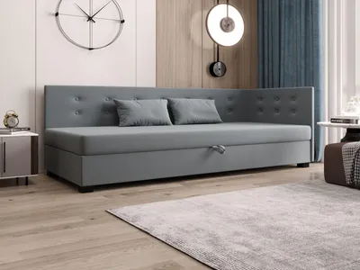 Obrázek produktu pro Jednolůžková postel 80x195 AJKA PLUS 2 - modrošedá