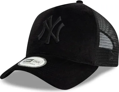 Produktbild von New Era Trucker Damen Cap - VELOUR New York Yankees schwarz