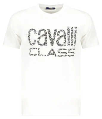 Produktbild von Cavalli Class Herren KURZARM-T-SHIRT Weiß TXT61DJD060_BI00533 : Größe - 2XL Größe: 2XL