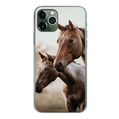 Produktbild von MuchoWow® Handyhülle Schutzhülle Hülle für iPhone 11 Pro Pferde - Natur - Braun Silikon Softcase Handy Hülle - Handy
