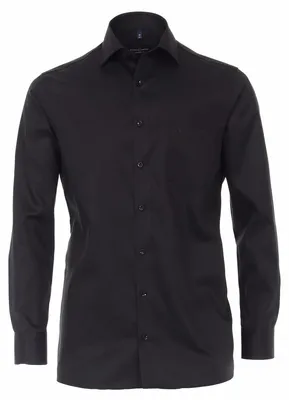 Produktbild von CASAMODA Herren Businesshemd Langarm Kent Comfort-Fit Schwarz 53