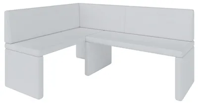 Image de Banc d'angle AKIKO Corner Bench 196x142 droite - Ensemble de banc d'angle pour votre salle à manger, cuisine moderne, coin salon, coin repas. Parfait pour la cuisine, le bureau et la réception. Fabrication solide et robuste. Easy Care