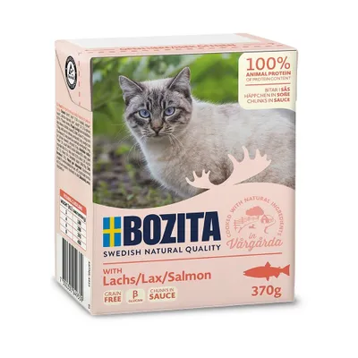 Immagine prodotto di Bozita 6 x 370 g Bocconcini di salmone in salsa per gatti