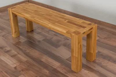 Produktbild von Bank Wooden Nature 133 Eiche massiv - 120 x 33 cm (L x B)