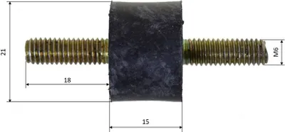 Produktbild von Silentblock, Gummimetalllager, Gummipuffer M6x18mm