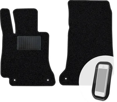 Immagine prodotto di moto-MOLTICO tappetini anteriori auto velours tappetini auto nero set 2 pezzi adatto per Mercedes-Benz Classe S Coupé C217 2015-2020