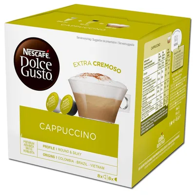 Obrázek produktu pro Nescafe Dolce Gusto Cappuccino Aroma versiegelte Kapseln 186g