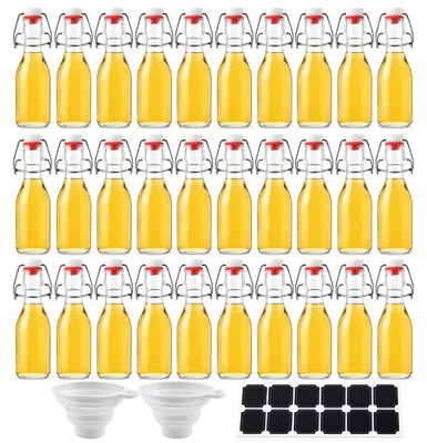 24 Glasflaschen 100 ml mit Bügelverschluss, zum Befüllen