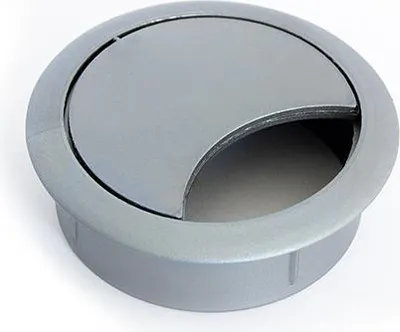 Produktbild von 60 mm silberne Kunststoff-Kabeldurchführung